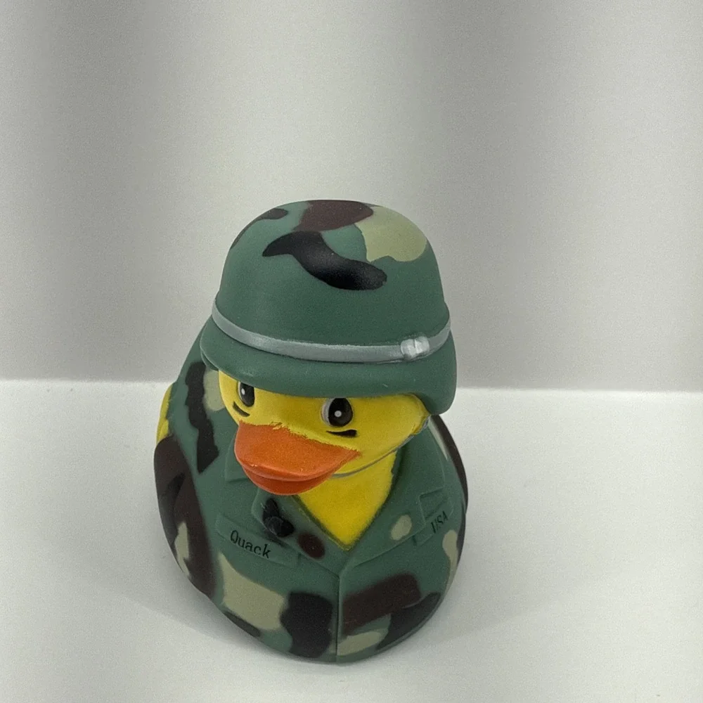 Boston Duck Tours Military Camo Rubber Duck Army Helmet Collectible 3.5